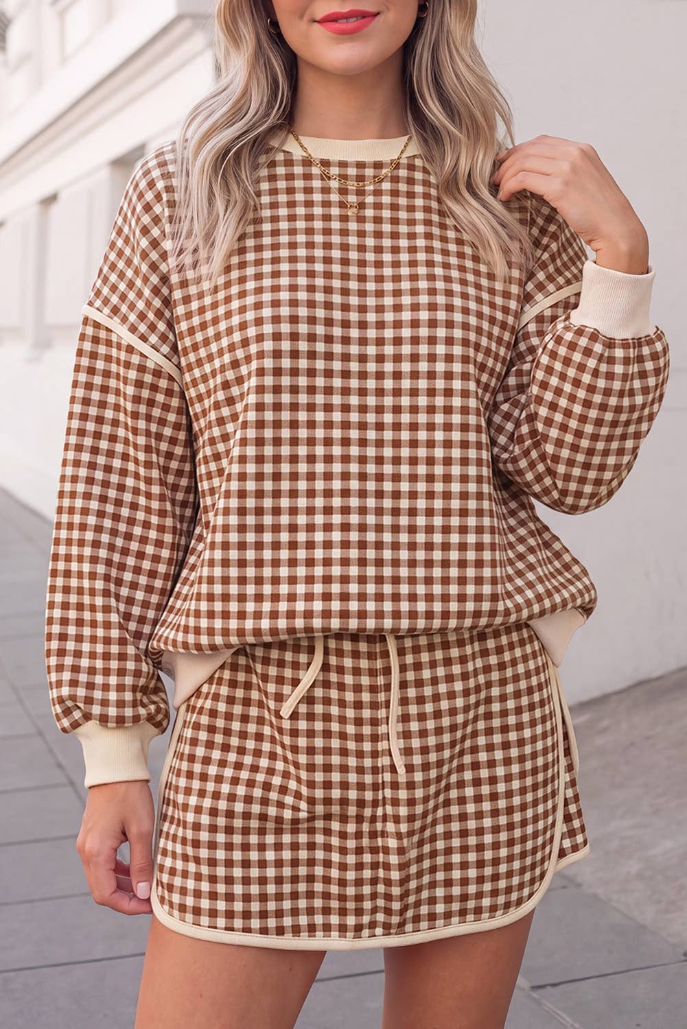 Gingham Skort Set
