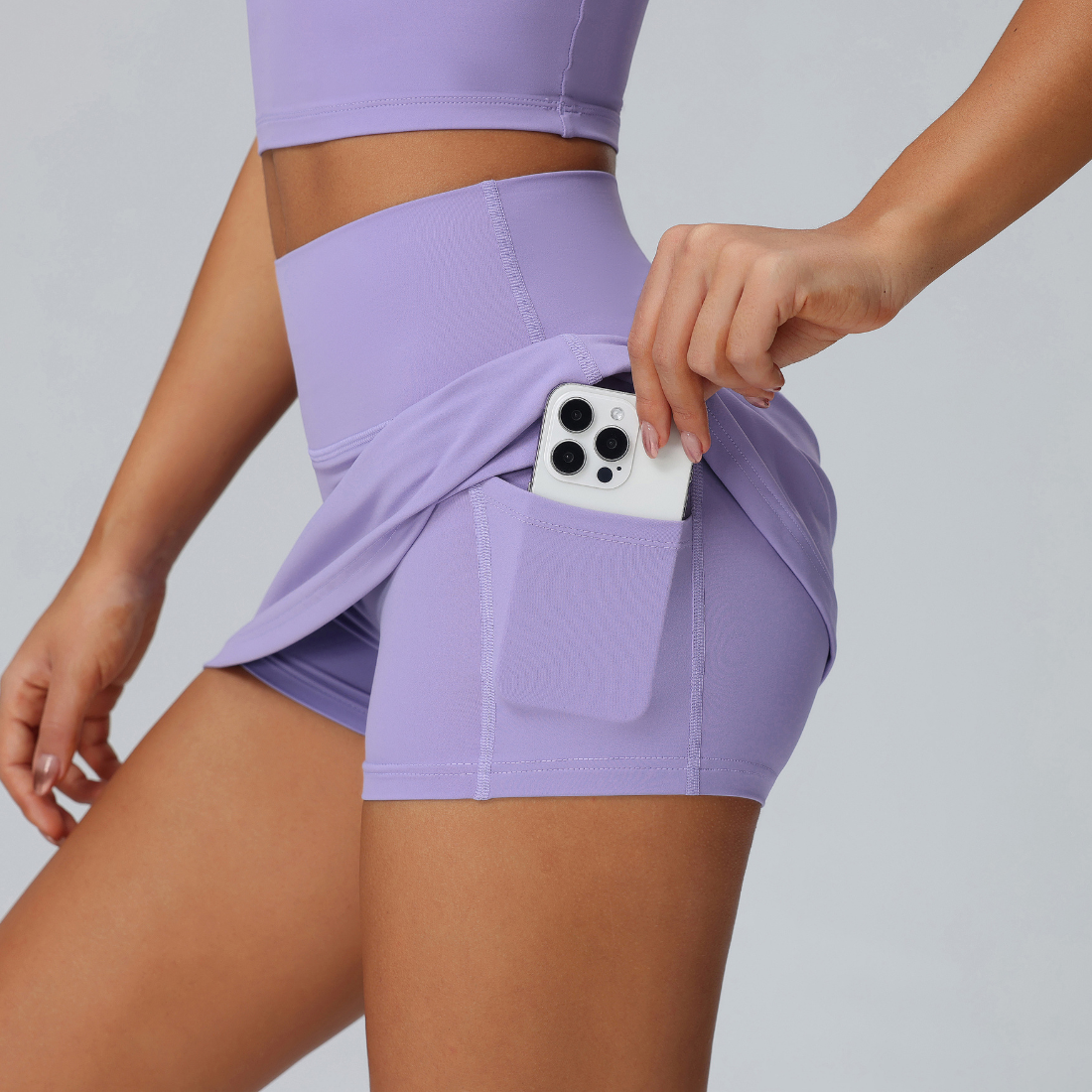 Women's Halter Vest & Tennis Skirt Two-Piece Set
