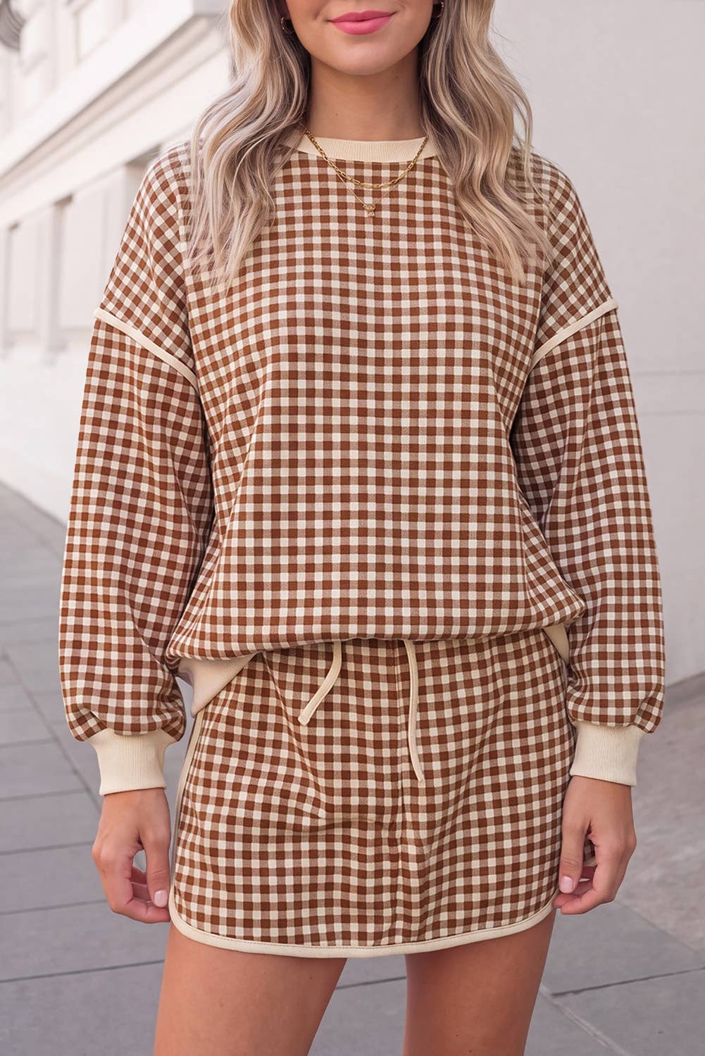Gingham Skort Set
