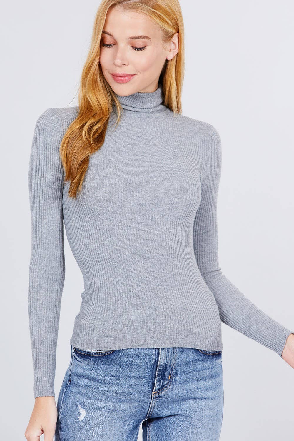 FITTED RIB TURTLE NECK
