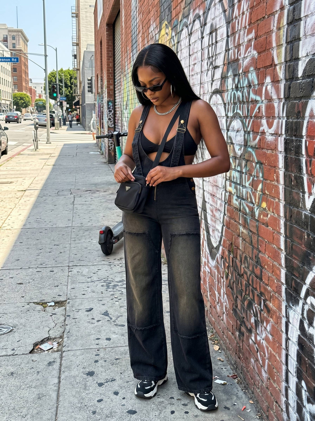 Urban Noir Denim Overall