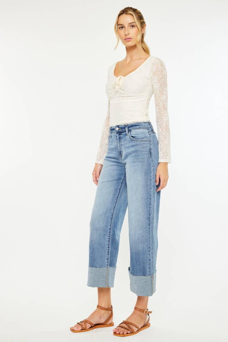 CRATER HIGH RISE CROP WIDE LEG