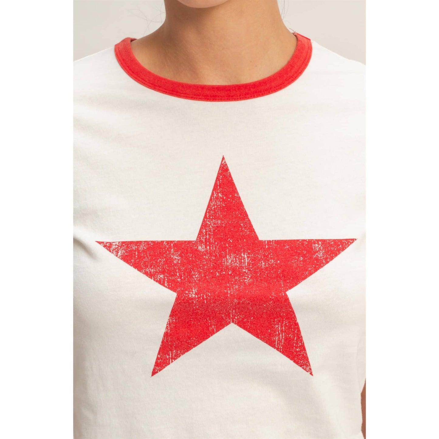 Star Graphic Crew Neck T-Shirt