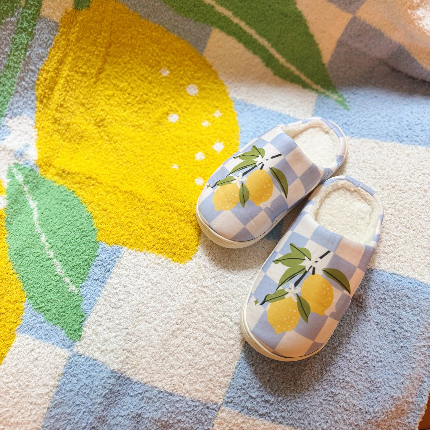 Lemon Drop Gingham Blanket - Soft & Sweet Throw