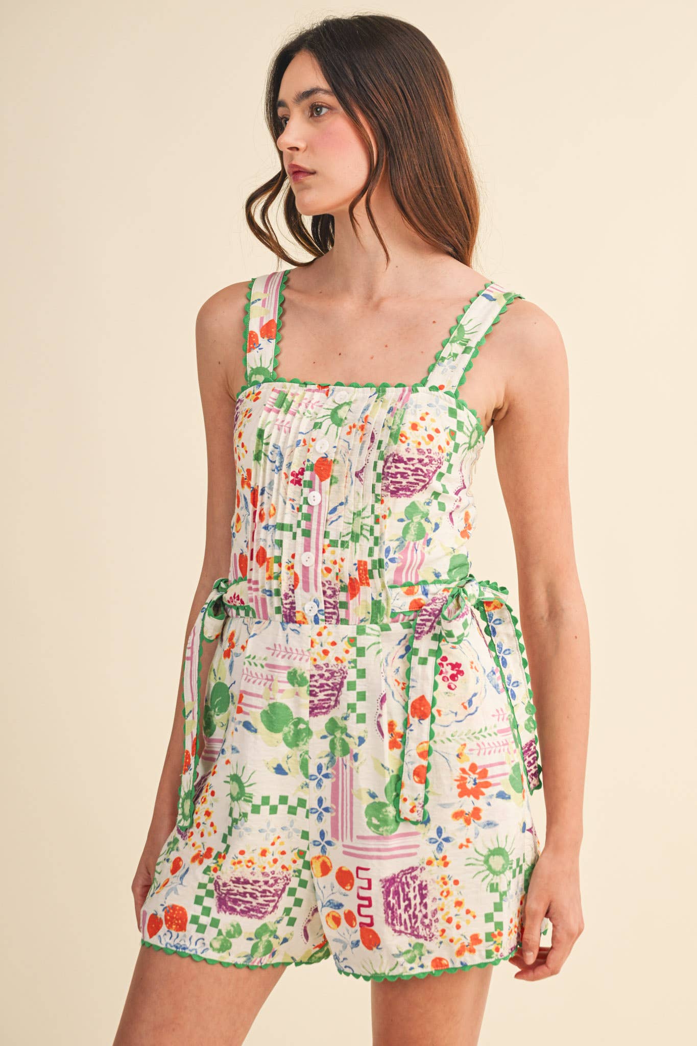SCALLOP TRIM ROMPER