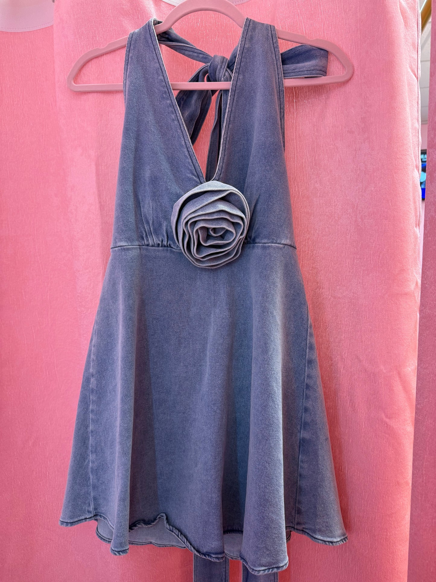 Rose Denim Dress
