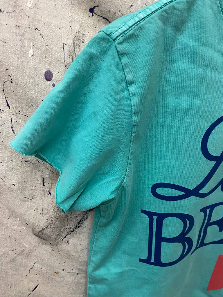 Lakes & Beer regular Cropped Acid wash T-shirt  (Copy)