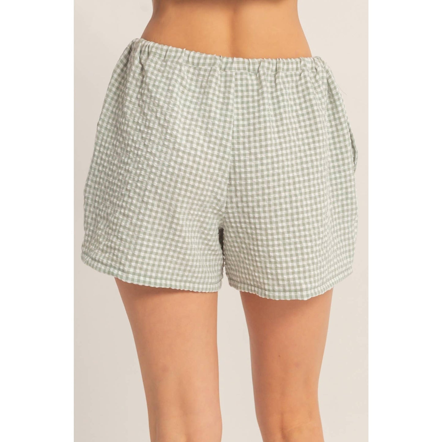 Gingham Relaxed Fit Shorts