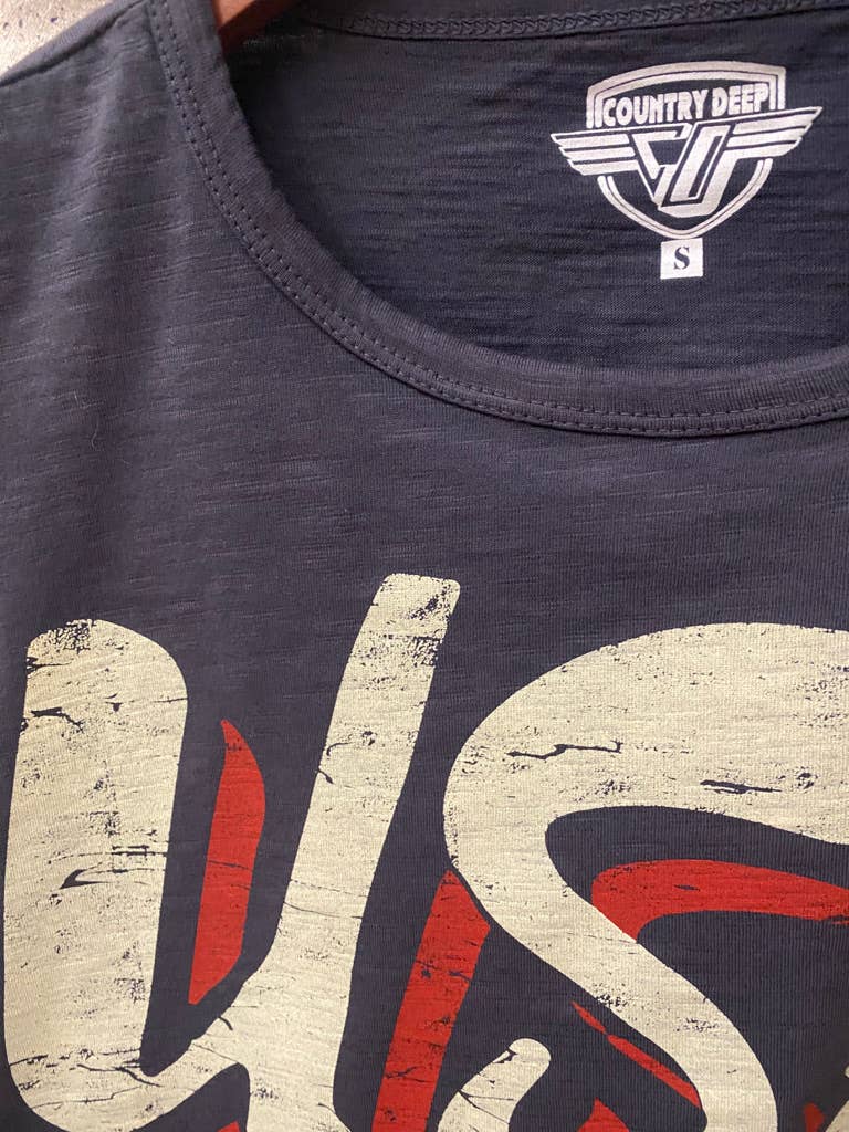 USA Vintage Muscle Crop Top