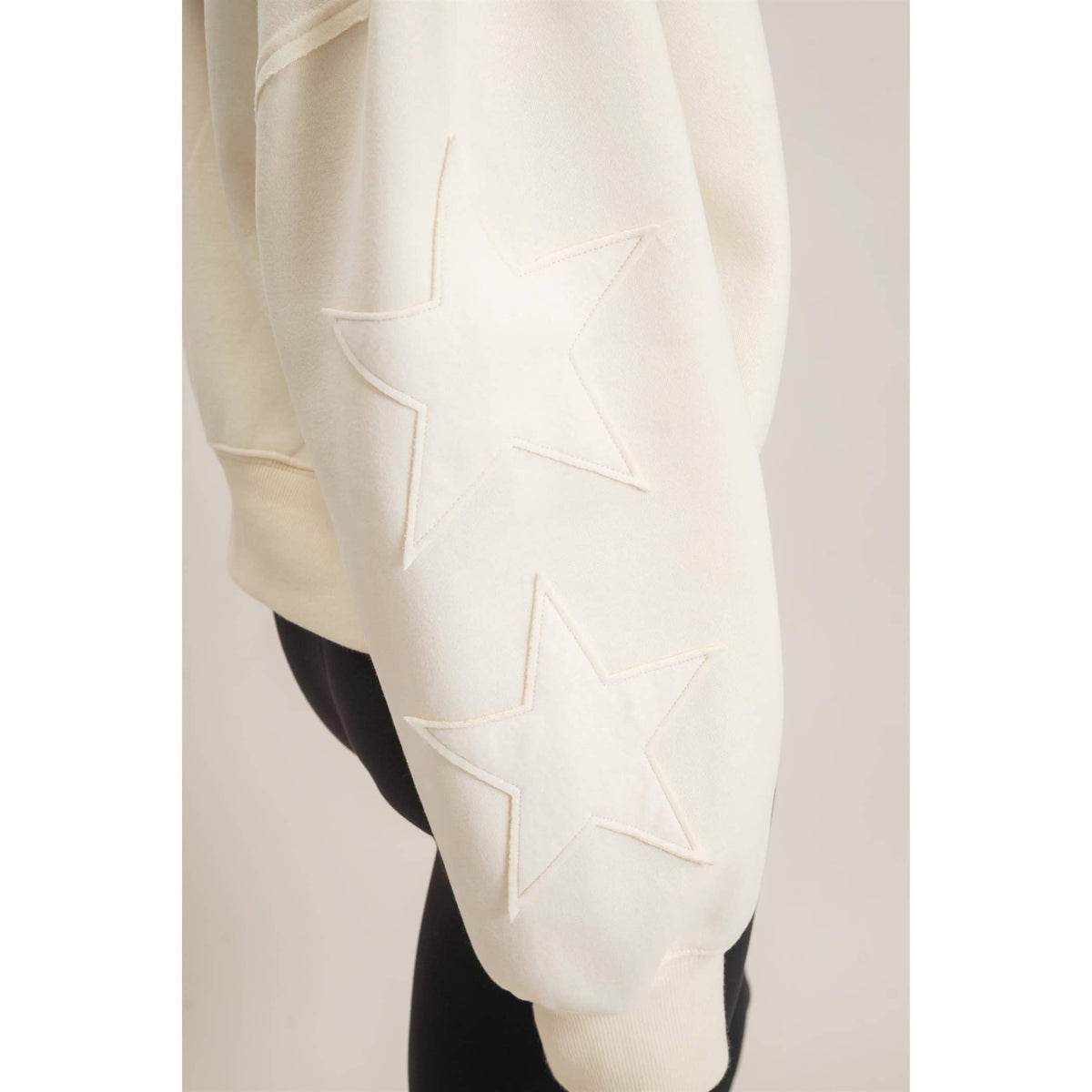 Star Patch Sleeve Sweatshirt