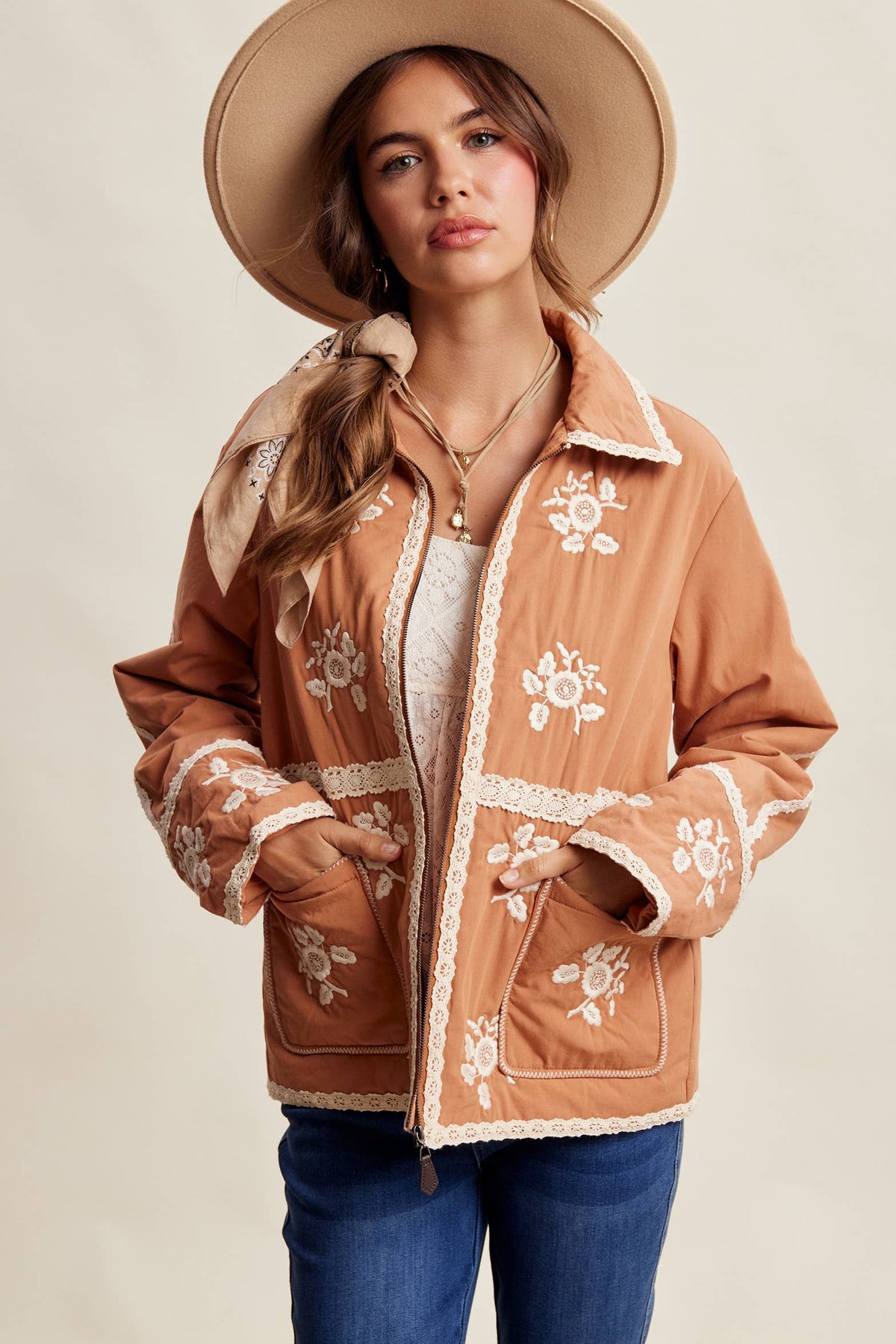 Embroidered Quilted Jacket