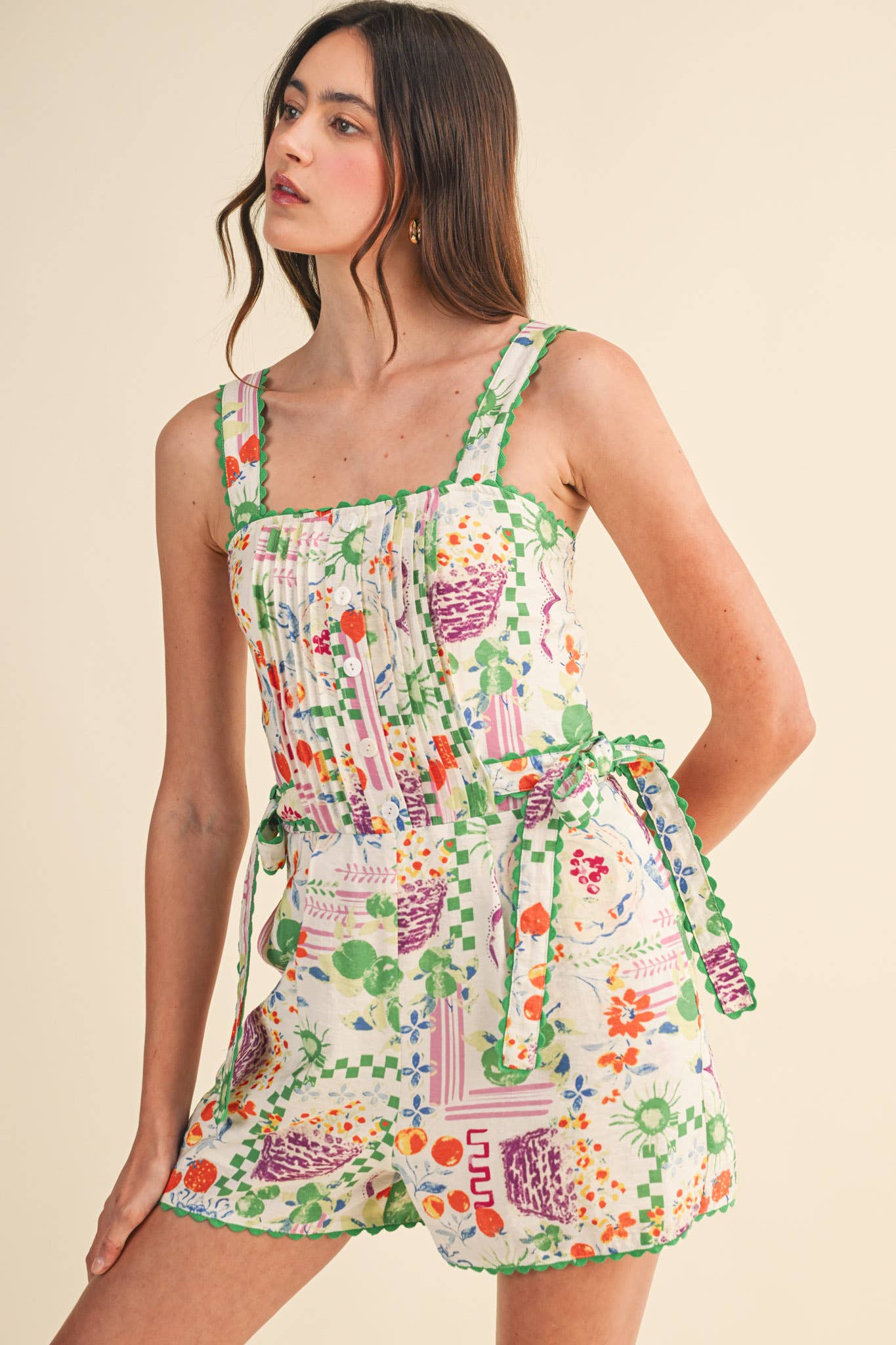 SCALLOP TRIM ROMPER