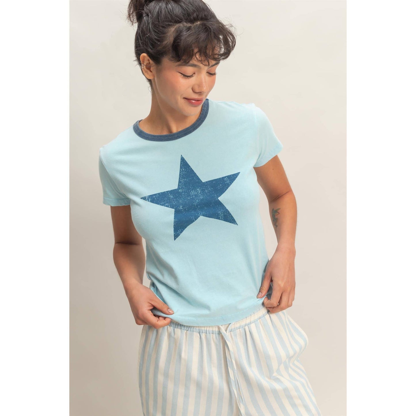 Star Graphic Crew Neck T-Shirt