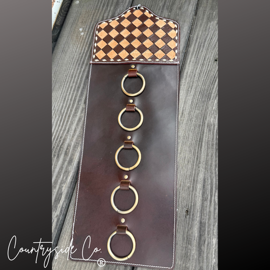 Brown Checkered Wild Rag Scarf Hanger