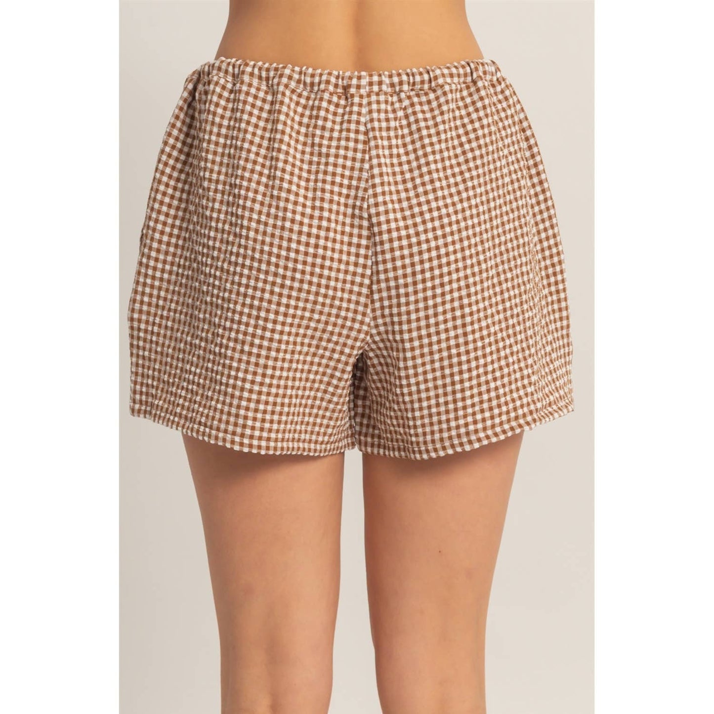 Gingham Relaxed Fit Shorts