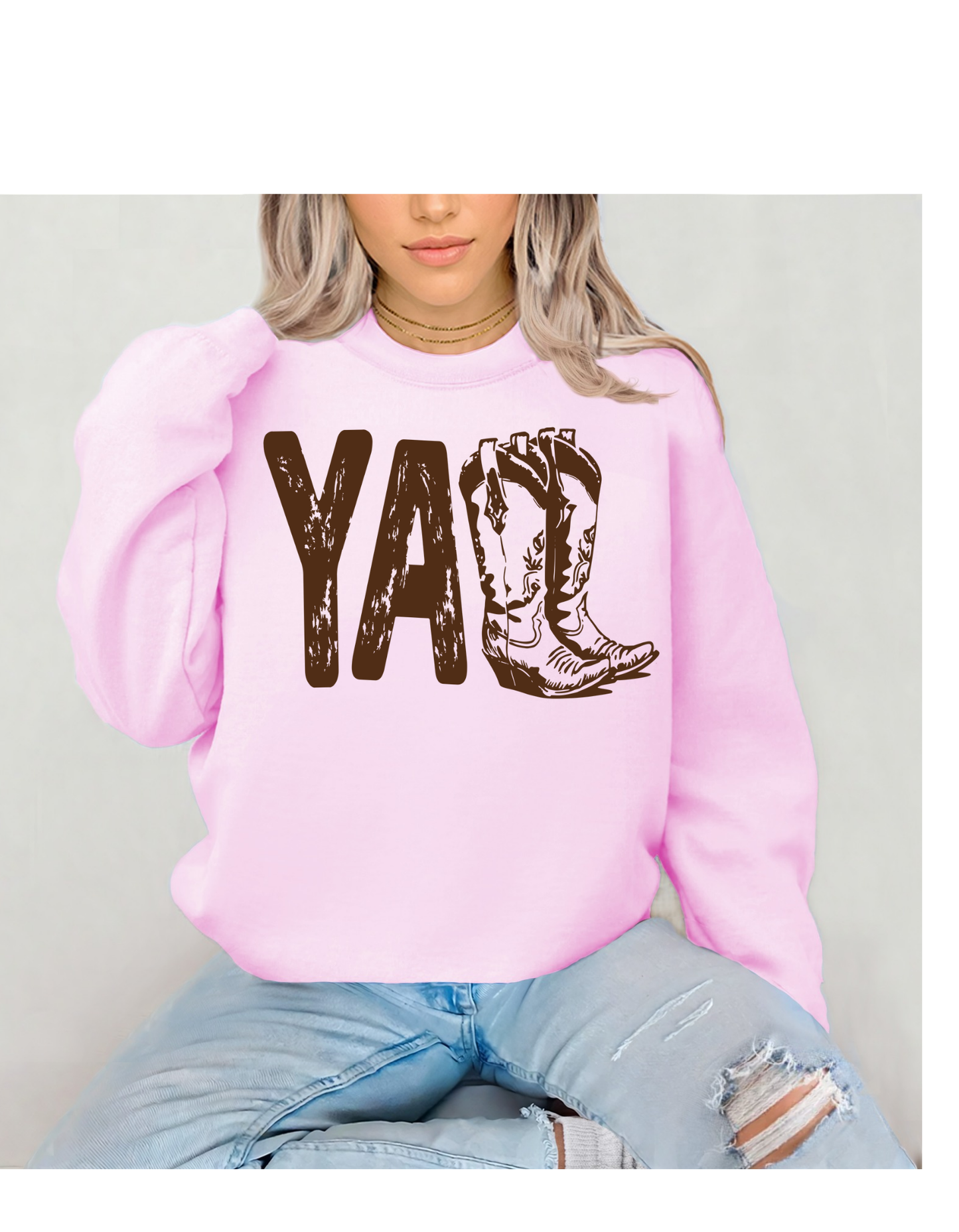 Yall western graphic crewneck sweatshirt