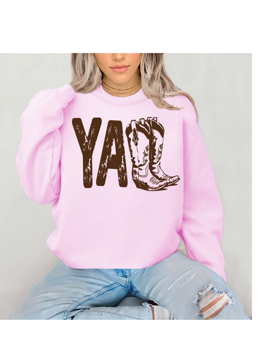 Yall western graphic crewneck sweatshirt