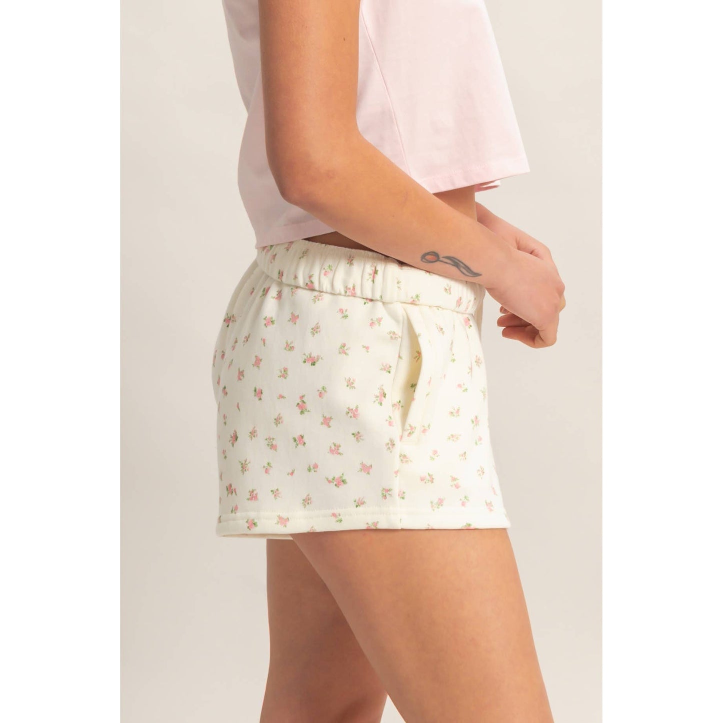 Ditsy Floral French Terry Shorts