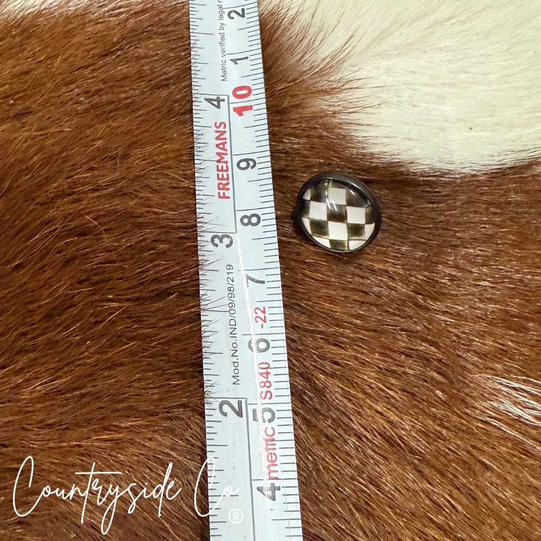 Checkered Dot Earrings