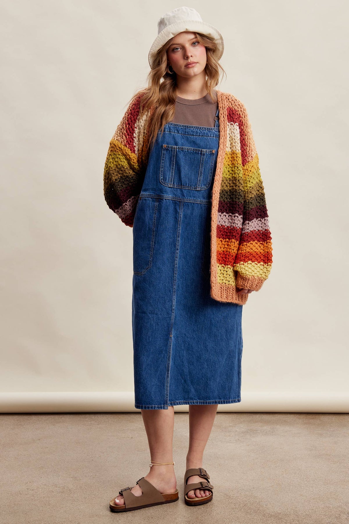 Rainbow Hand-Crochet Cardigan