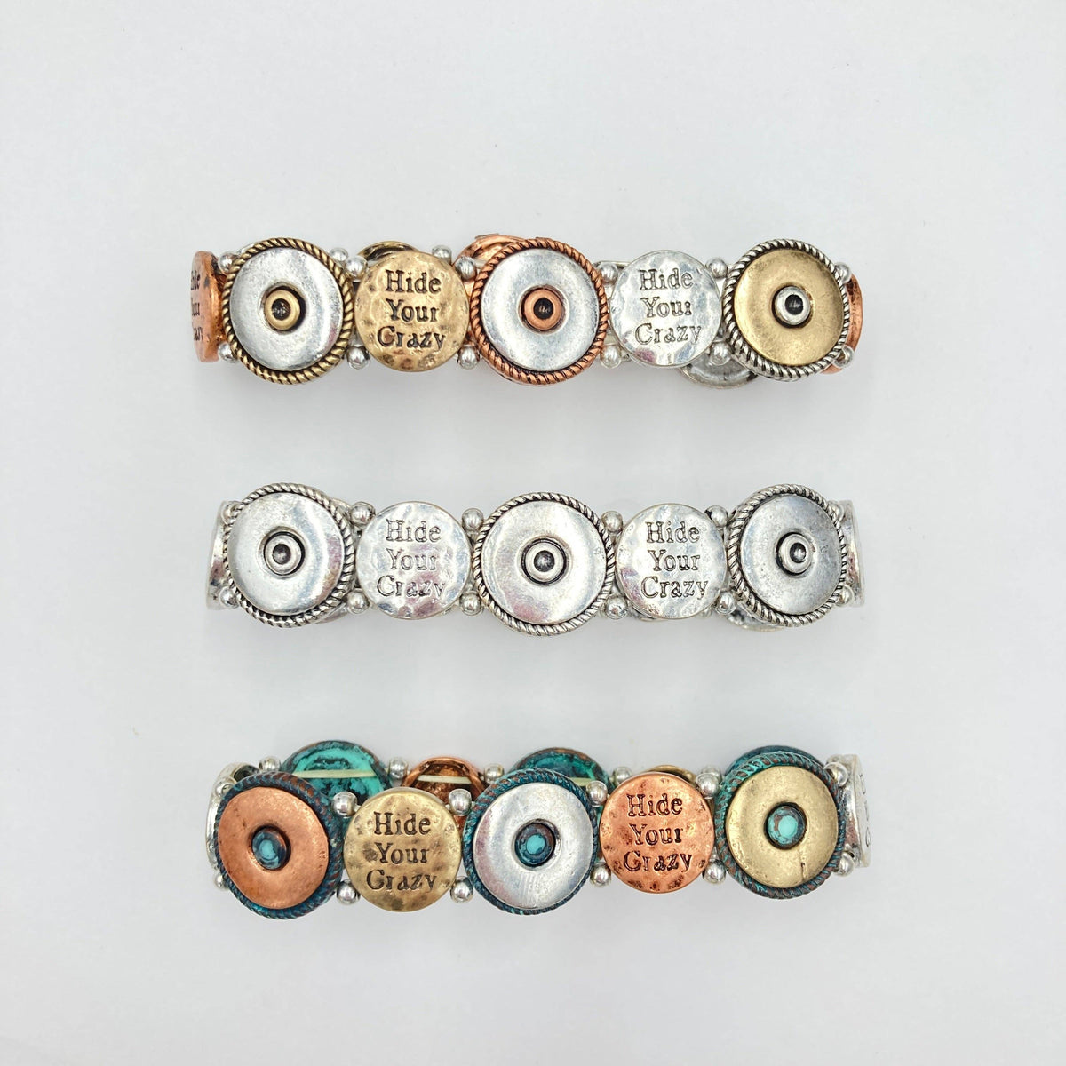 Hide Your Crazy Bullet Western Stretch Bracelet