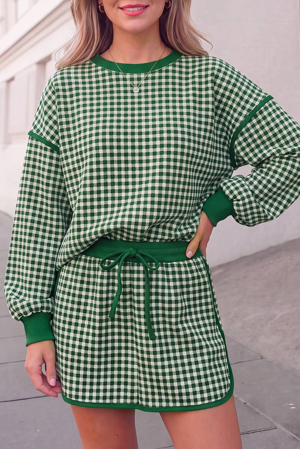 Gingham Skort Set