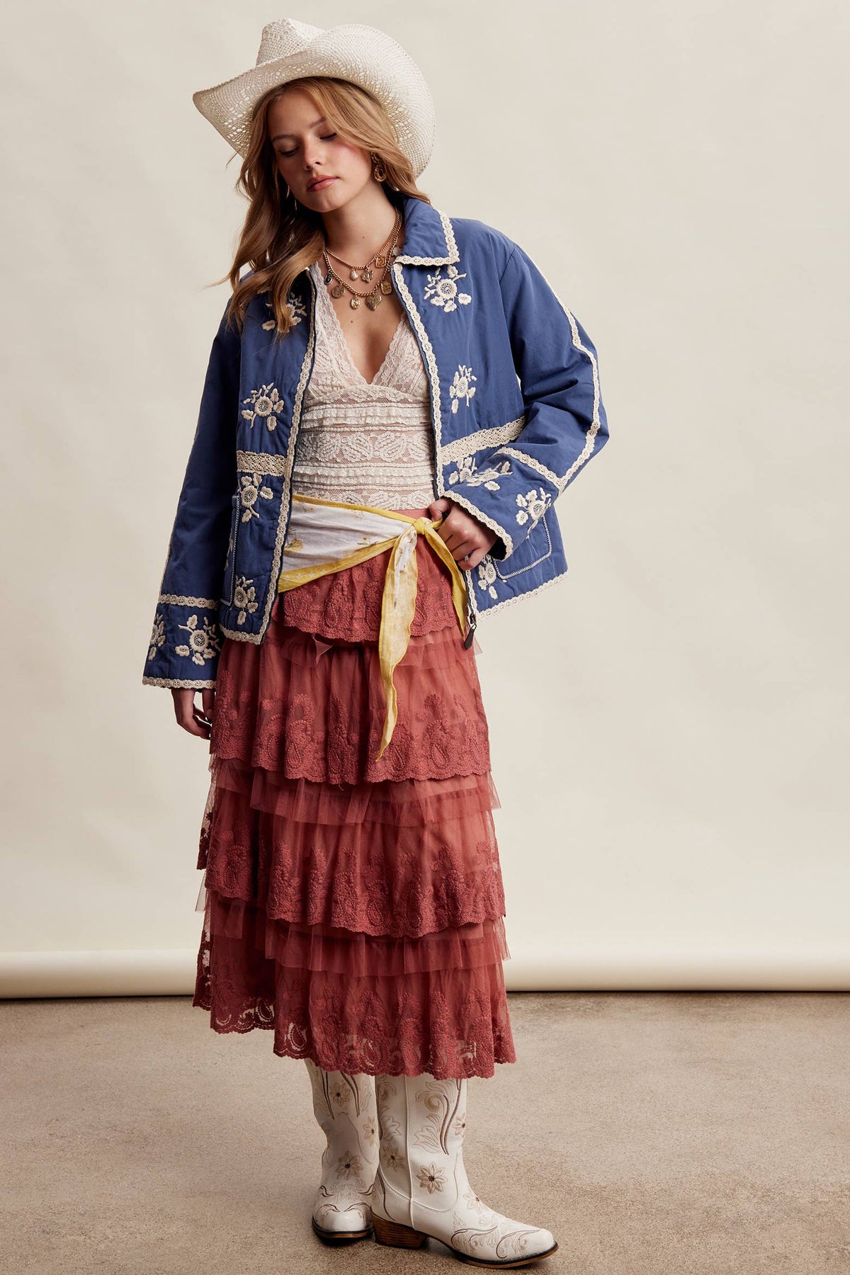Embroidered Quilted Jacket