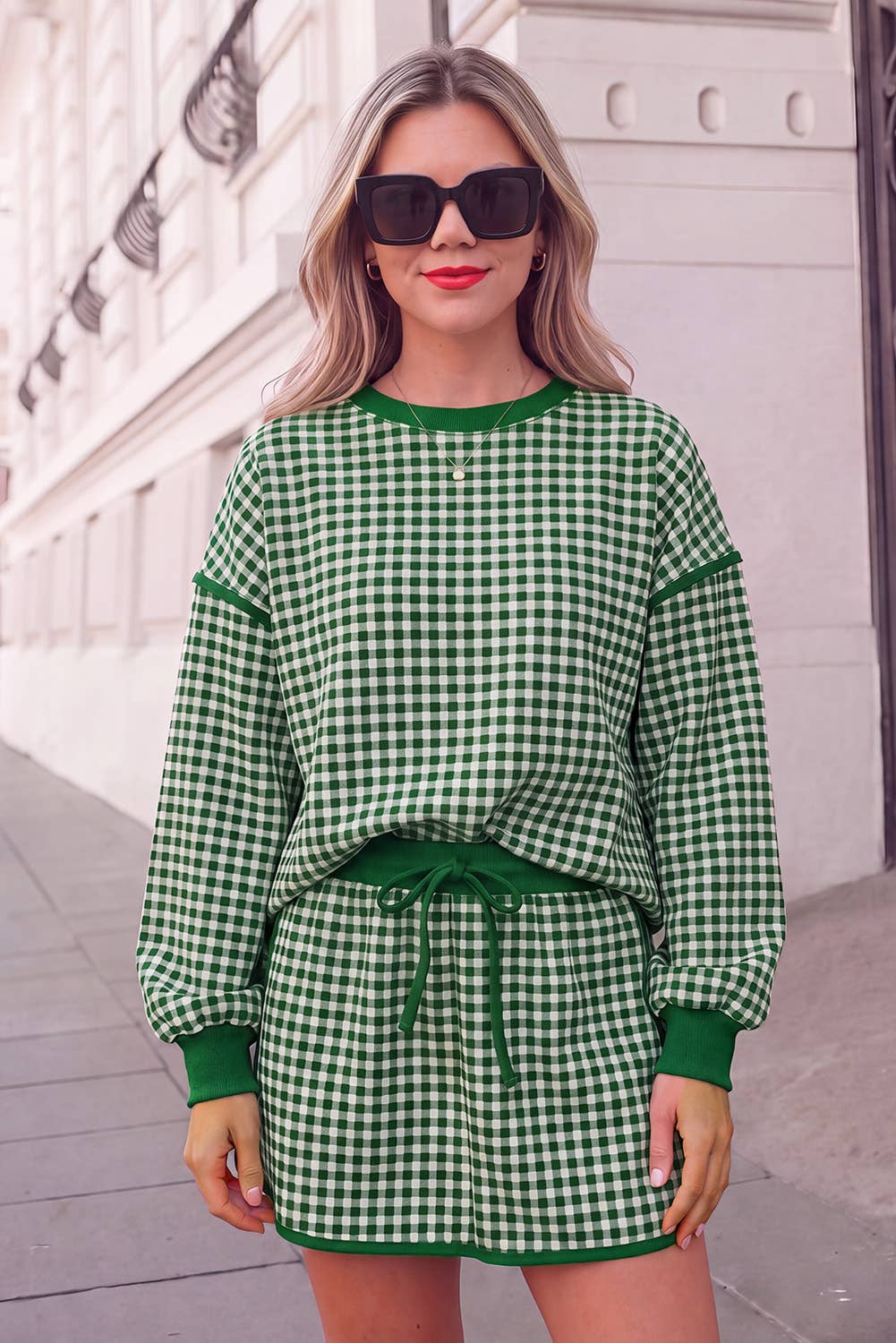 Gingham Skort Set