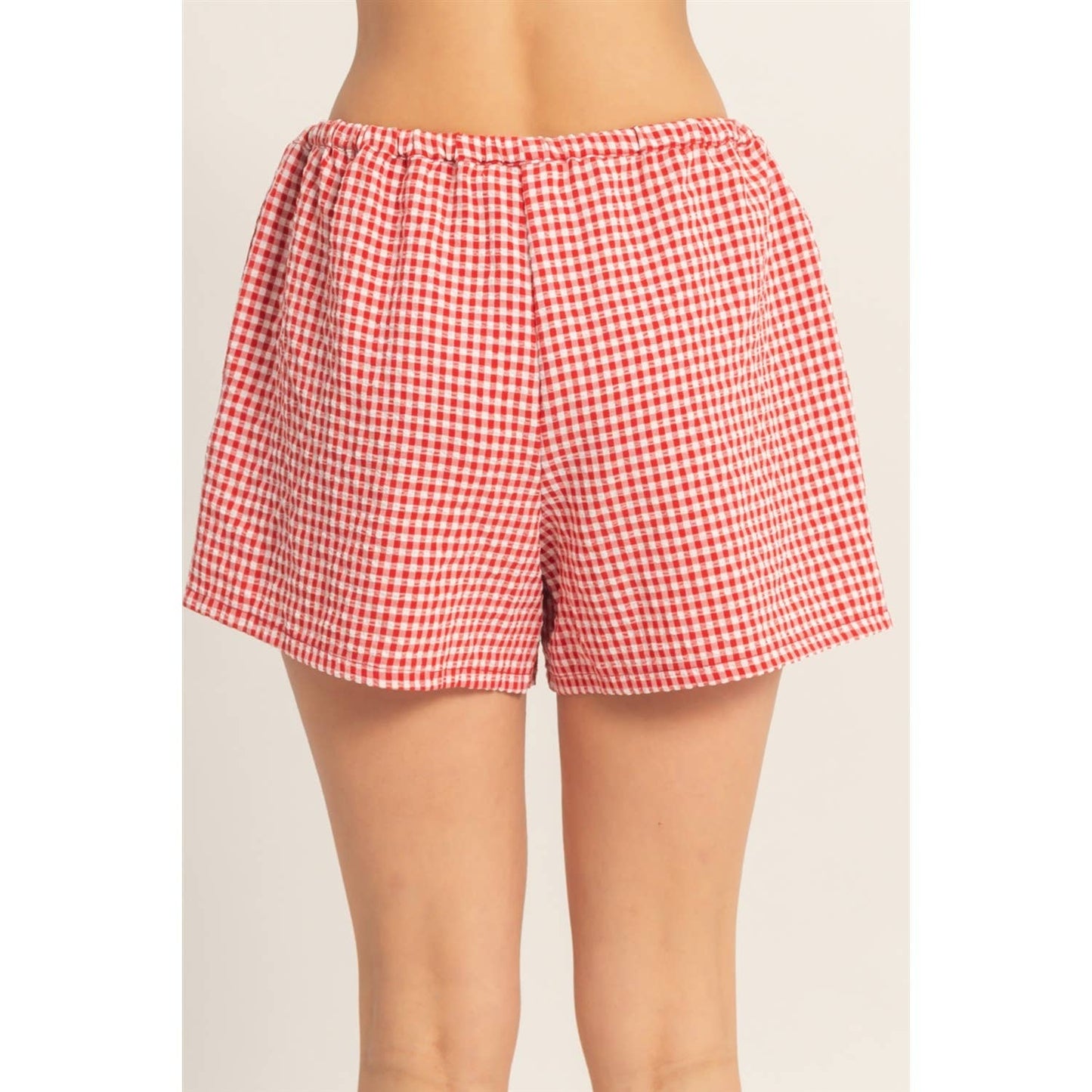 Gingham Relaxed Fit Shorts