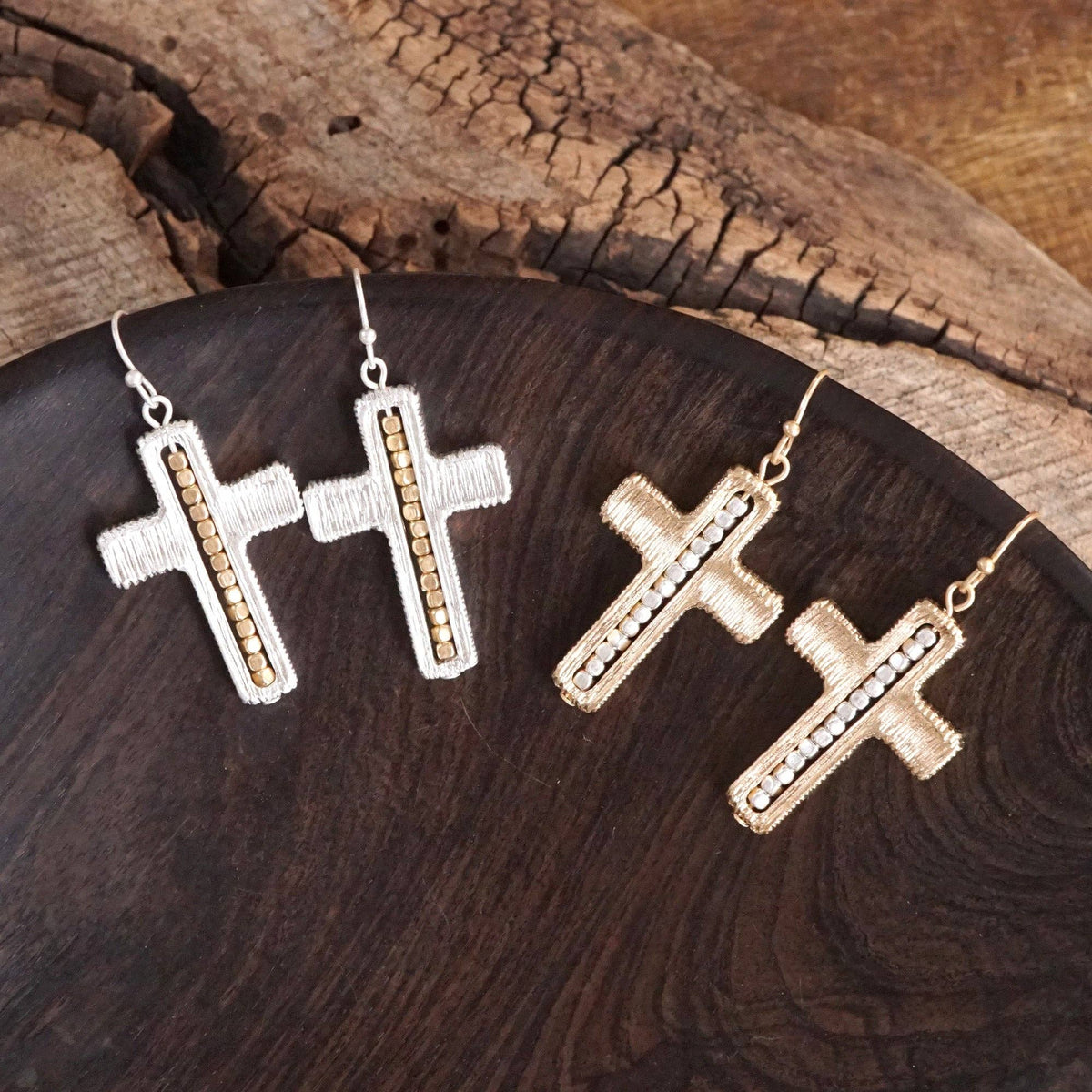 Cross Dangle Earrings