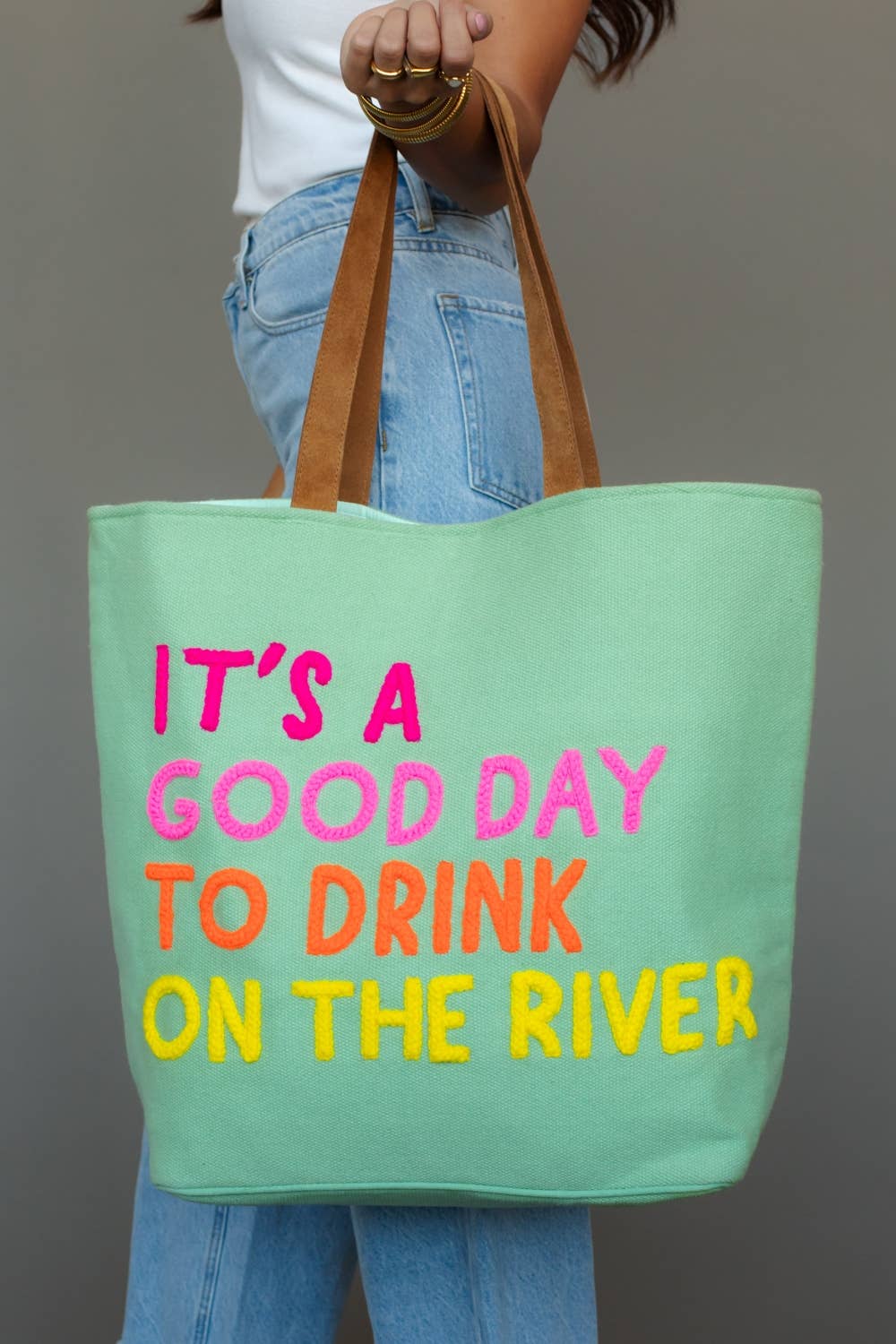 Mint Drink On The River Tote