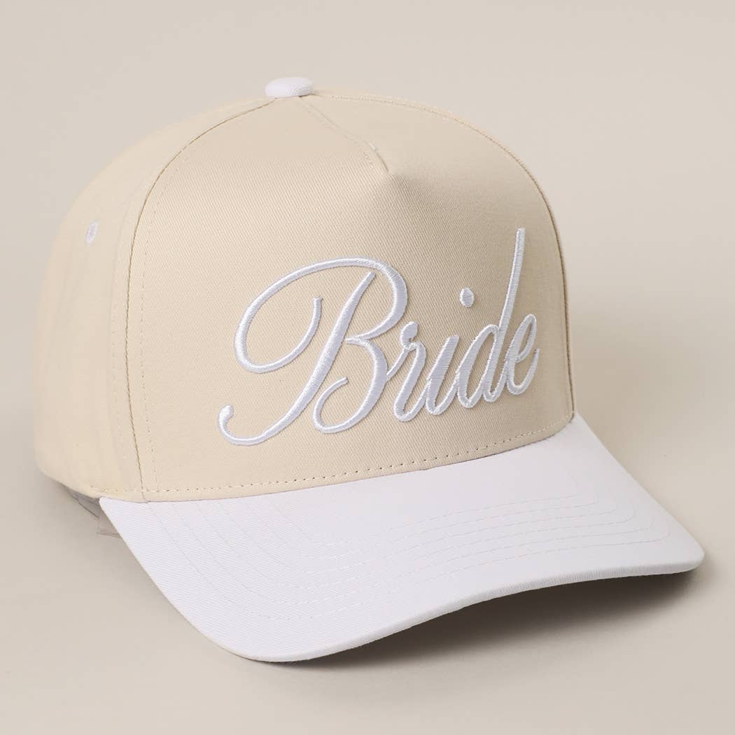 BRIDE Embroidered  Canvas Two-Tone Trucker Hat