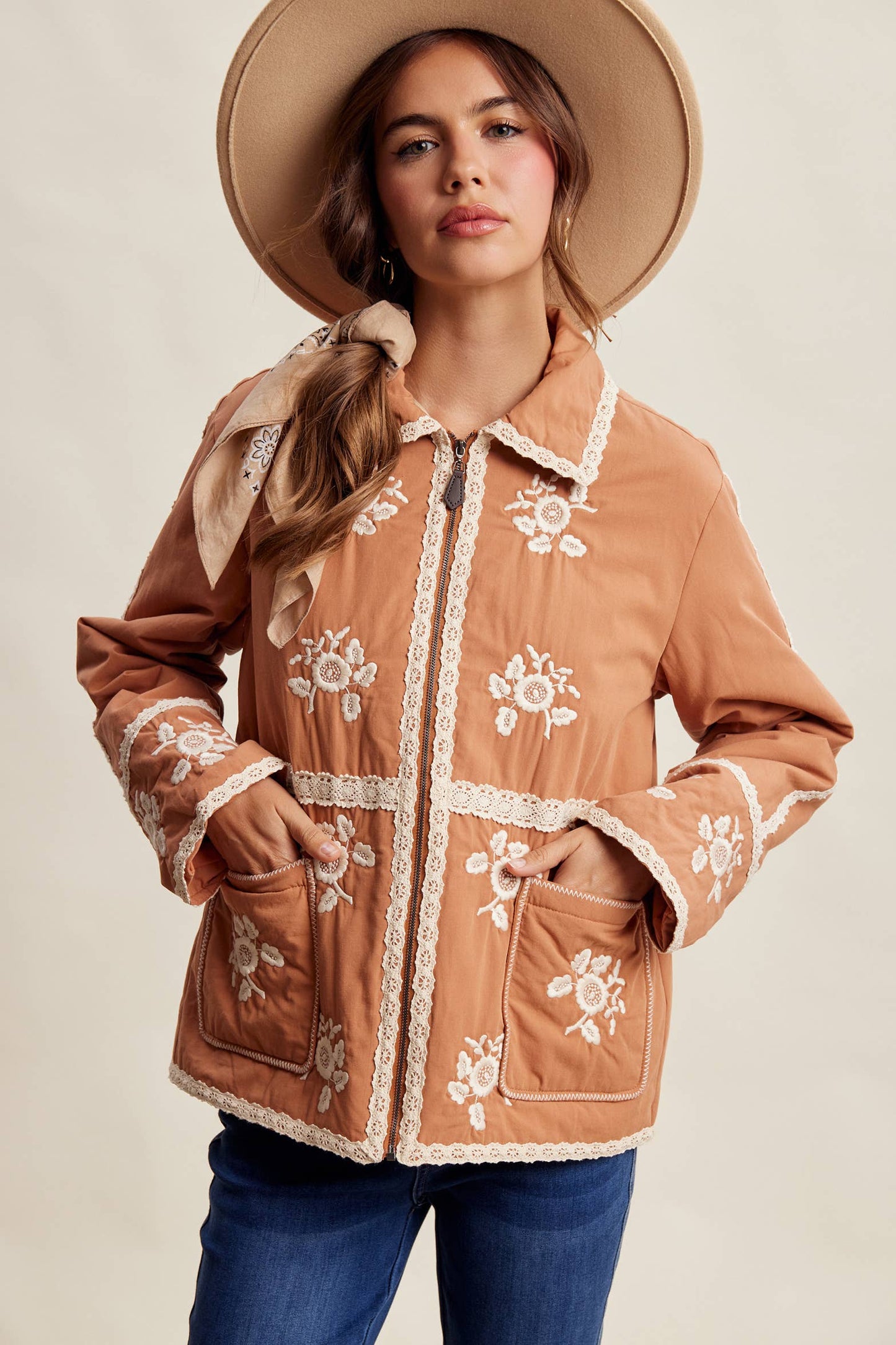 Embroidered Quilted Jacket