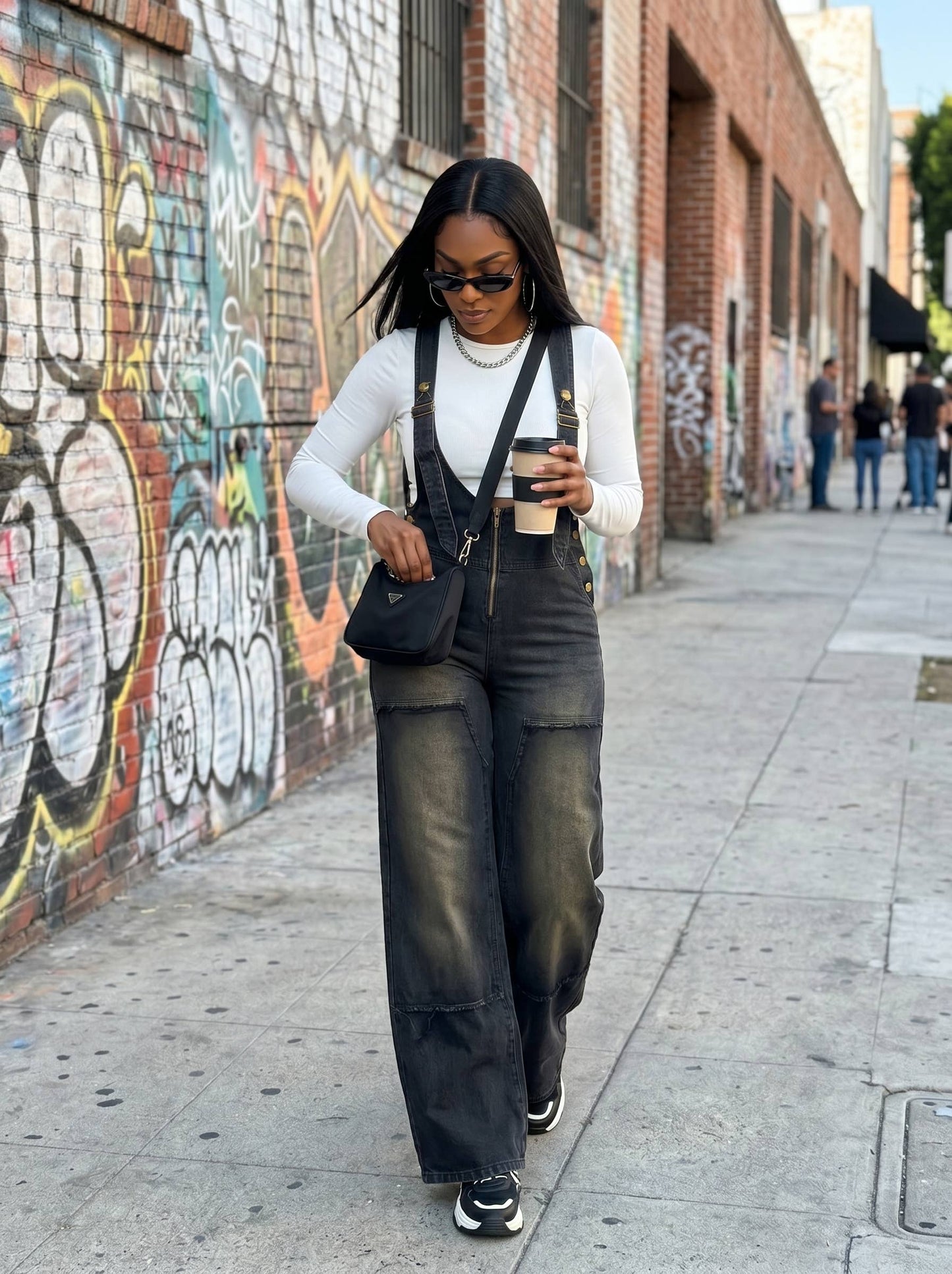 Urban Noir Denim Overall