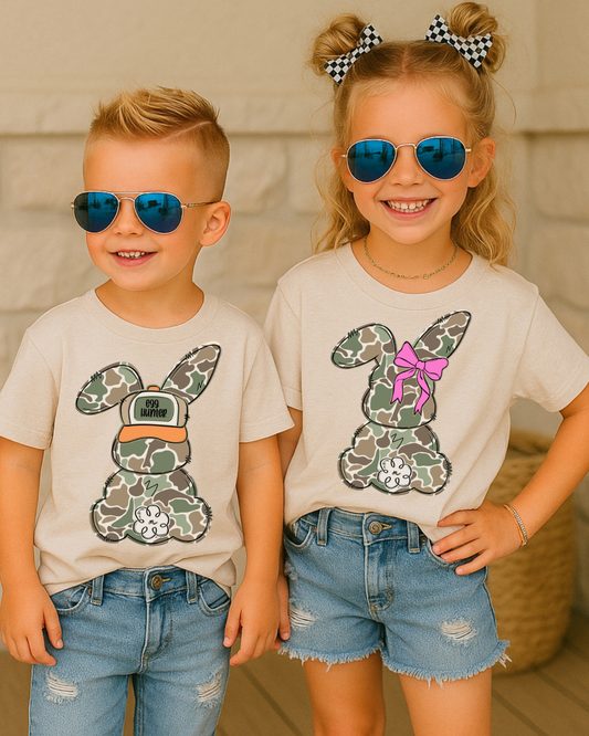 Easter Egg Hunter Camo Bunny Youth shirt