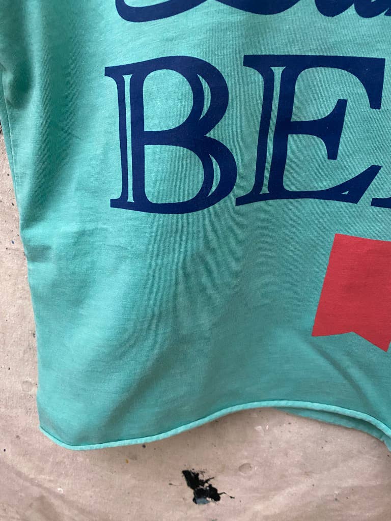 Lakes & Beer regular Cropped Acid wash T-shirt  (Copy)