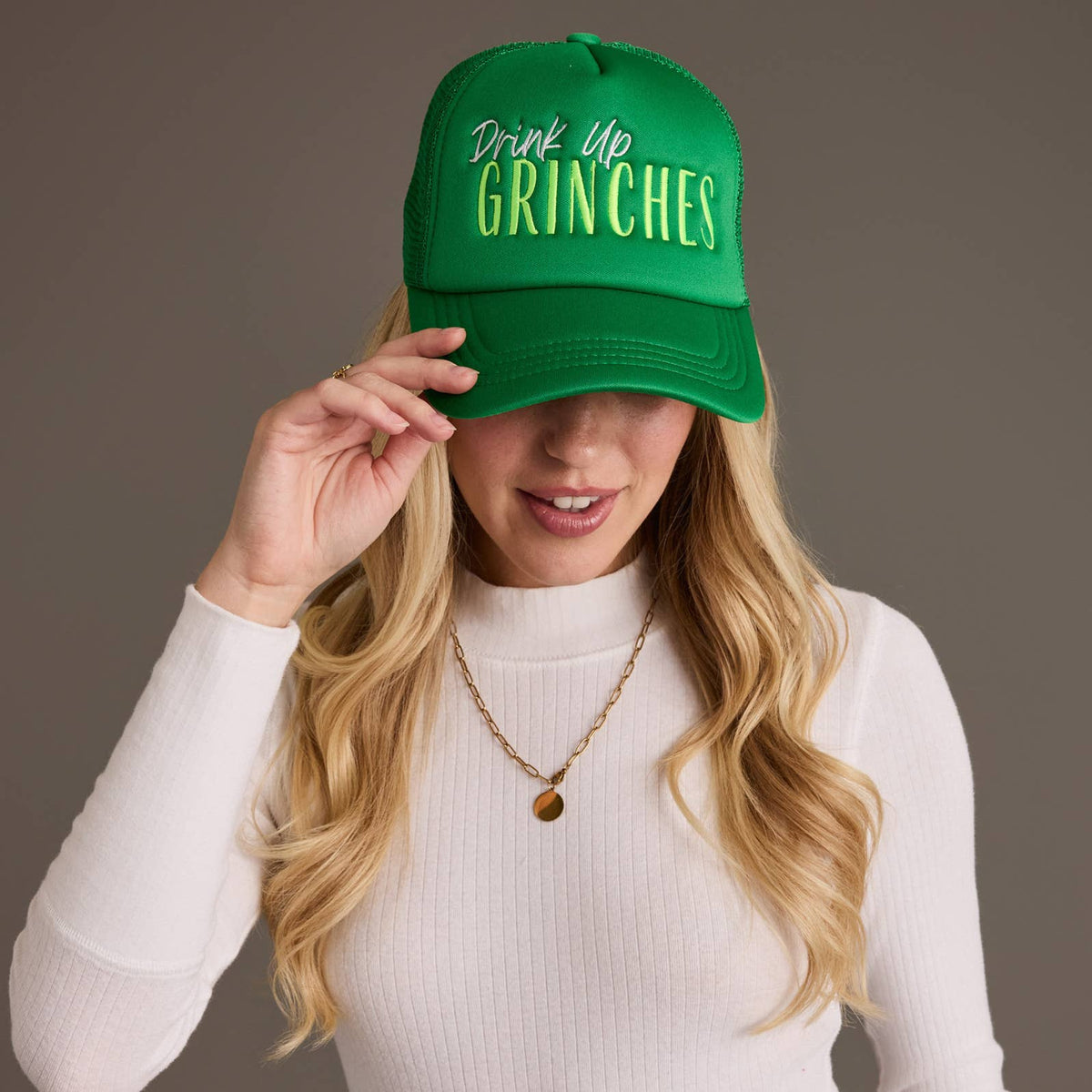 Drink Up Grinches Trucker Hat