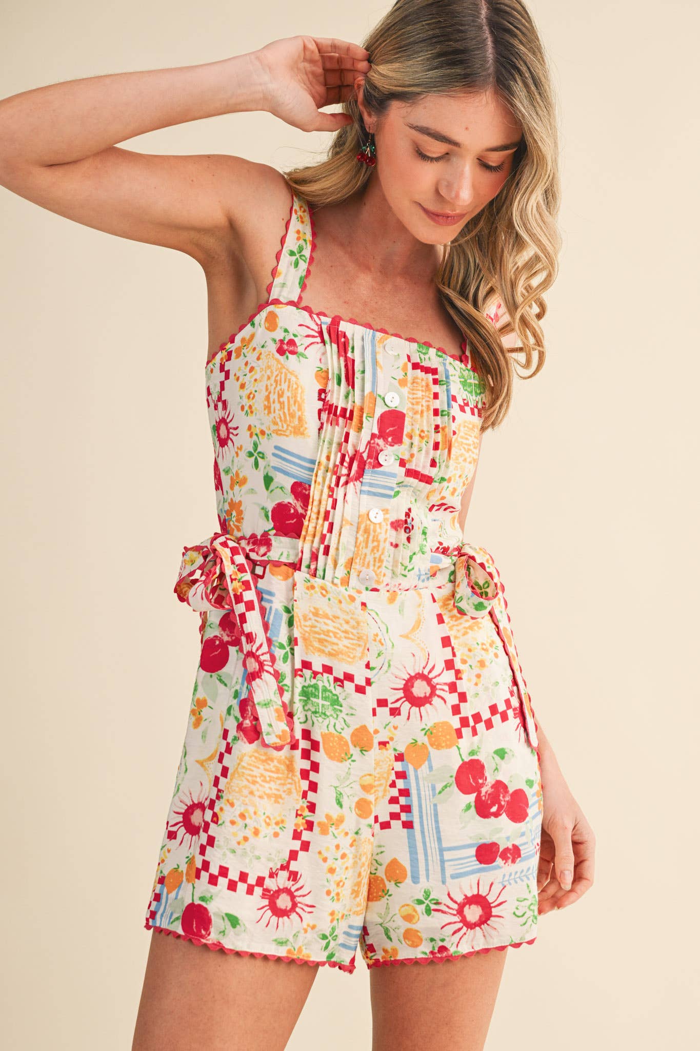 SCALLOP TRIM ROMPER