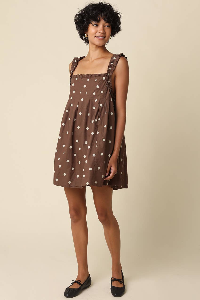 Camila Polka Dot Babydoll Mini Dress