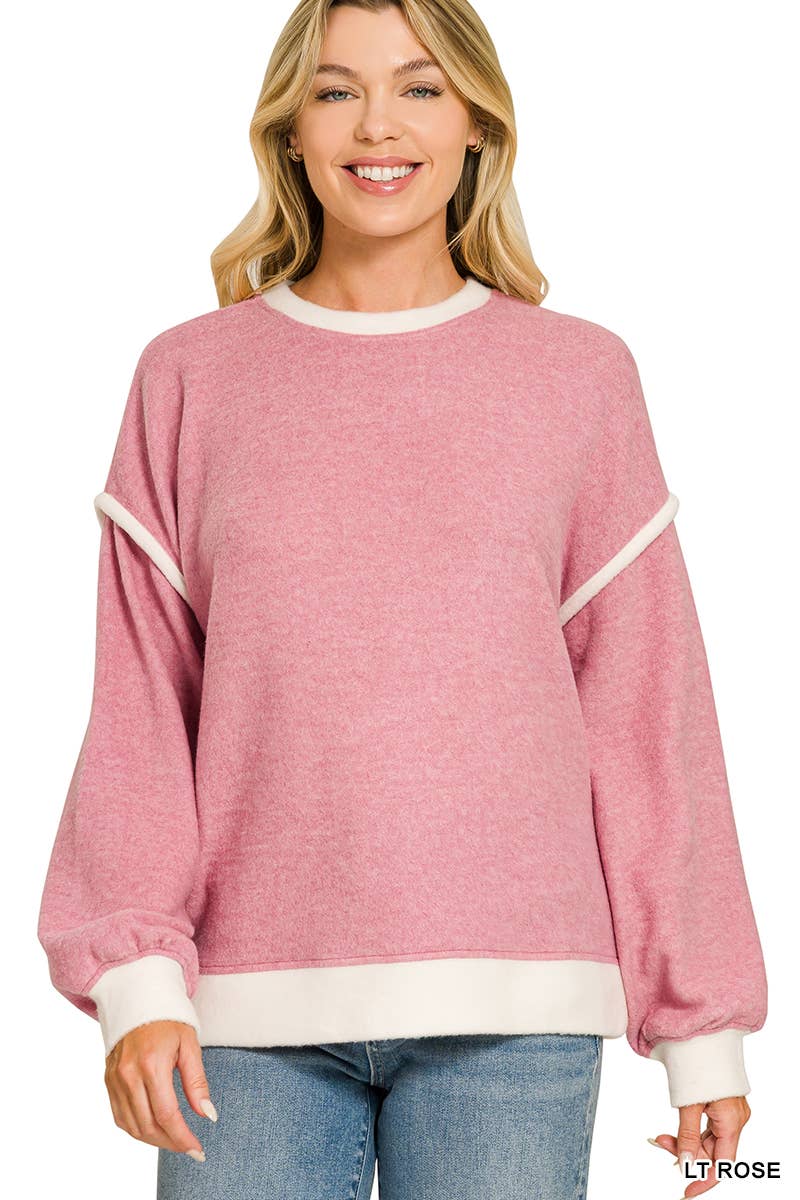 Contrast Trim Sweater