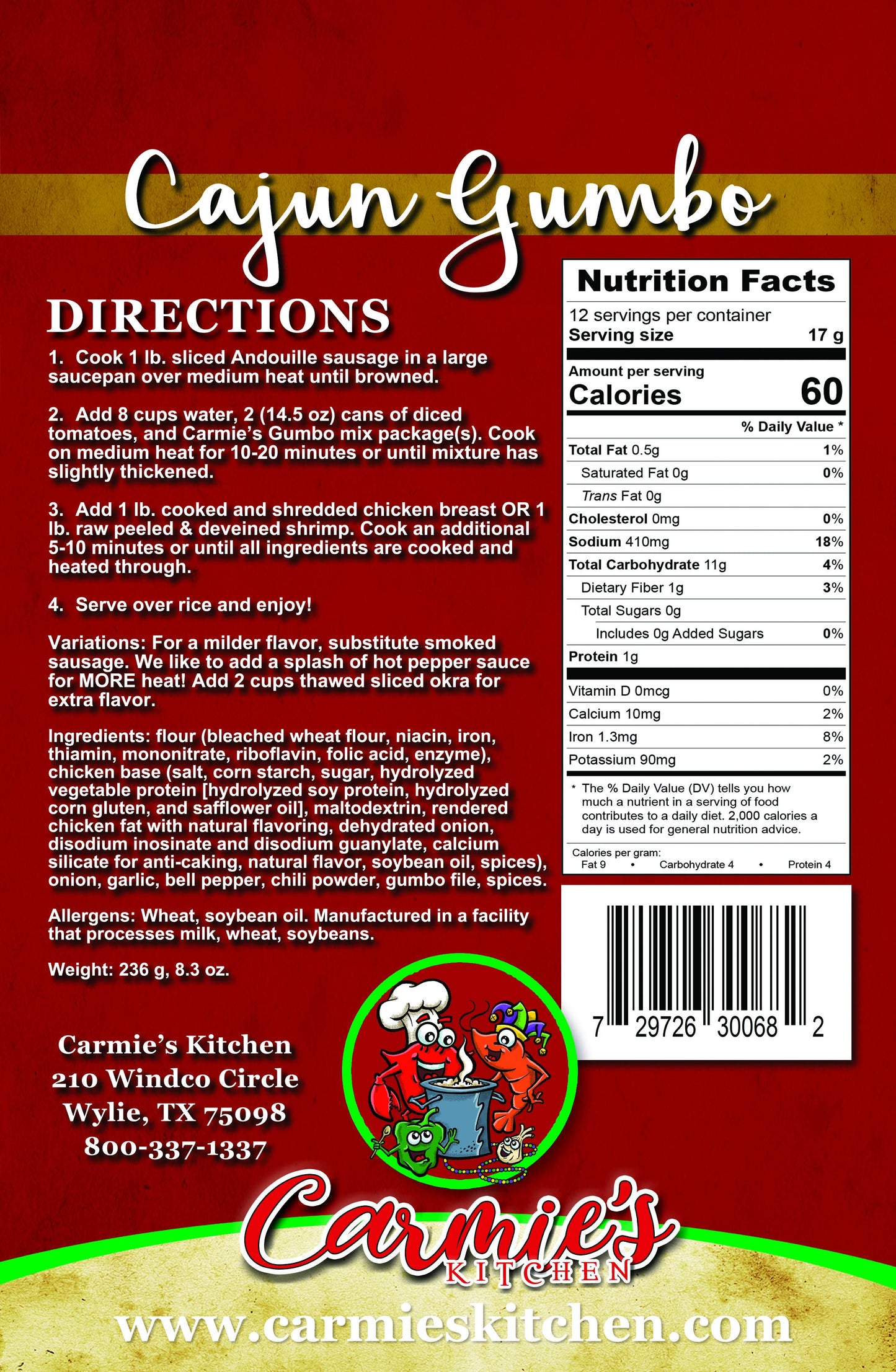 Cajun Gumbo Soup Mix