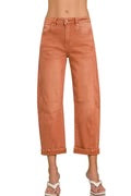 Cropped Barrel Jeans