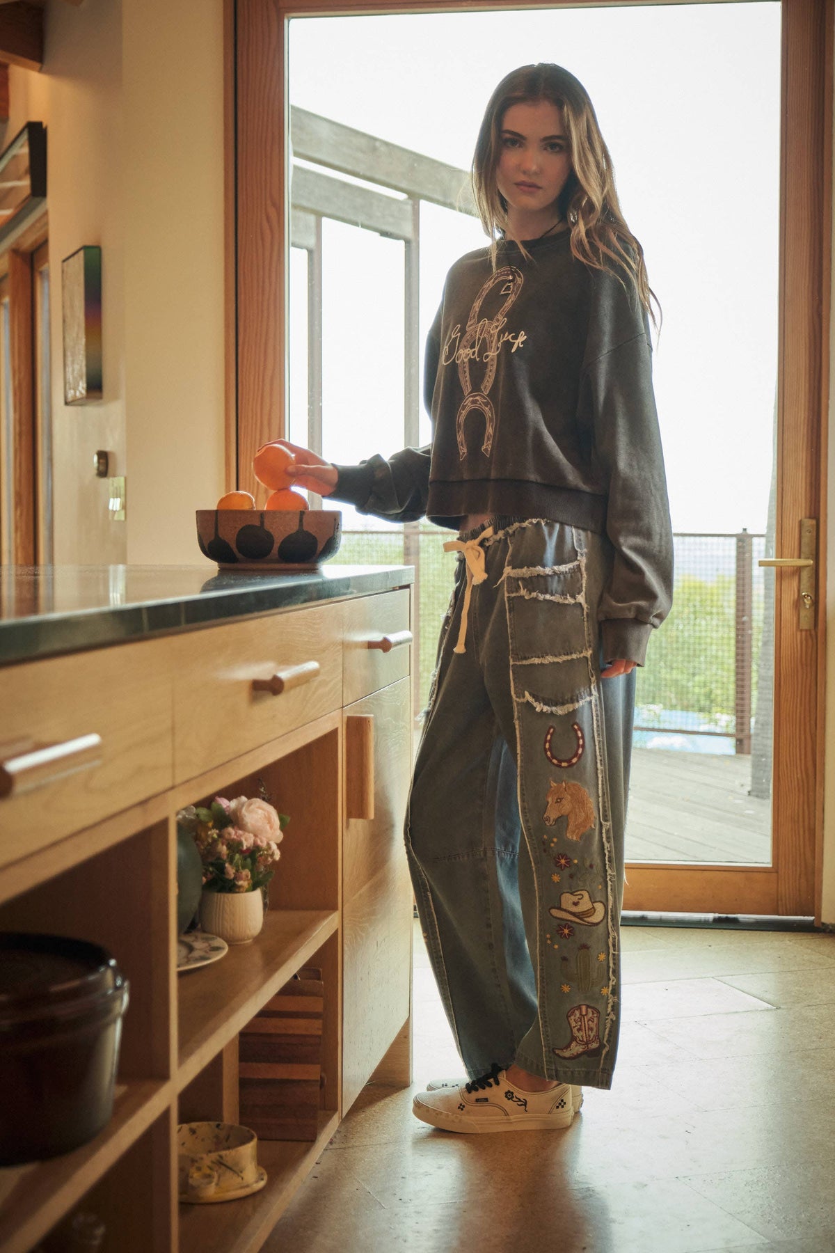 Western Embroidered Pants