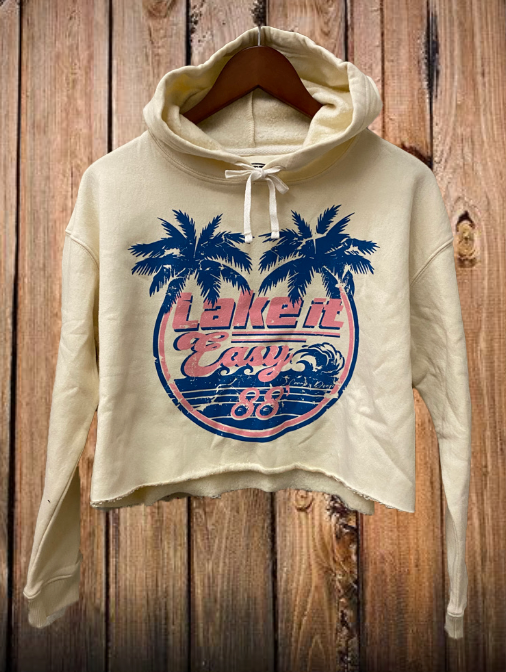 Lake it Easy Cropped Hoodie