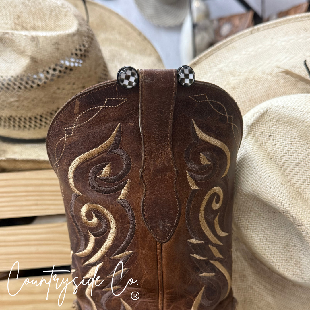 Checkered Dot Earrings