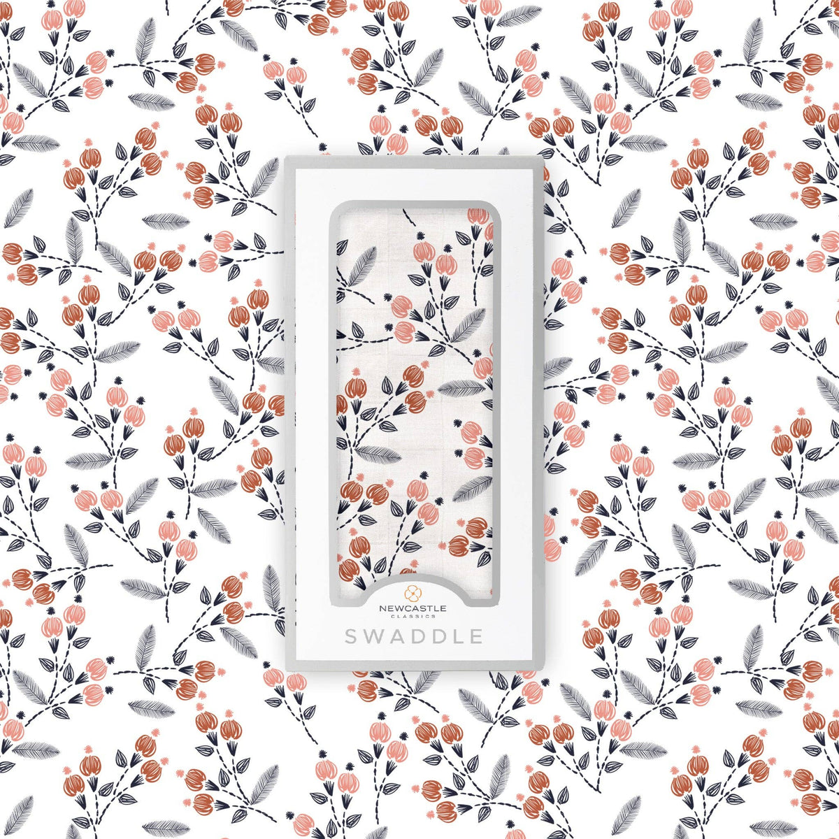 Dahlia Floral Bamboo Swaddle