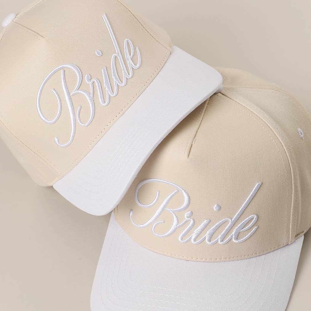 BRIDE Embroidered  Canvas Two-Tone Trucker Hat
