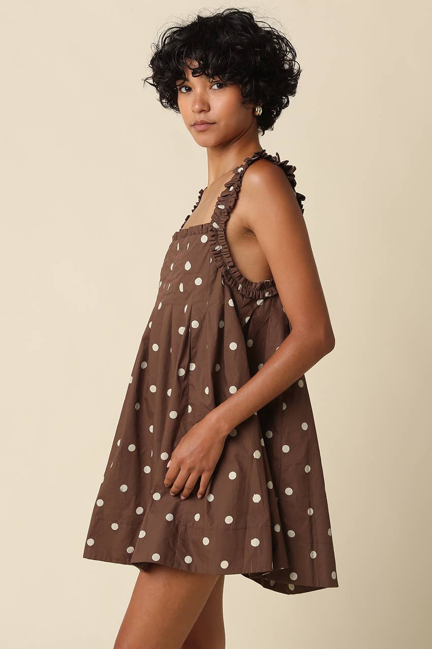Camila Polka Dot Babydoll Mini Dress