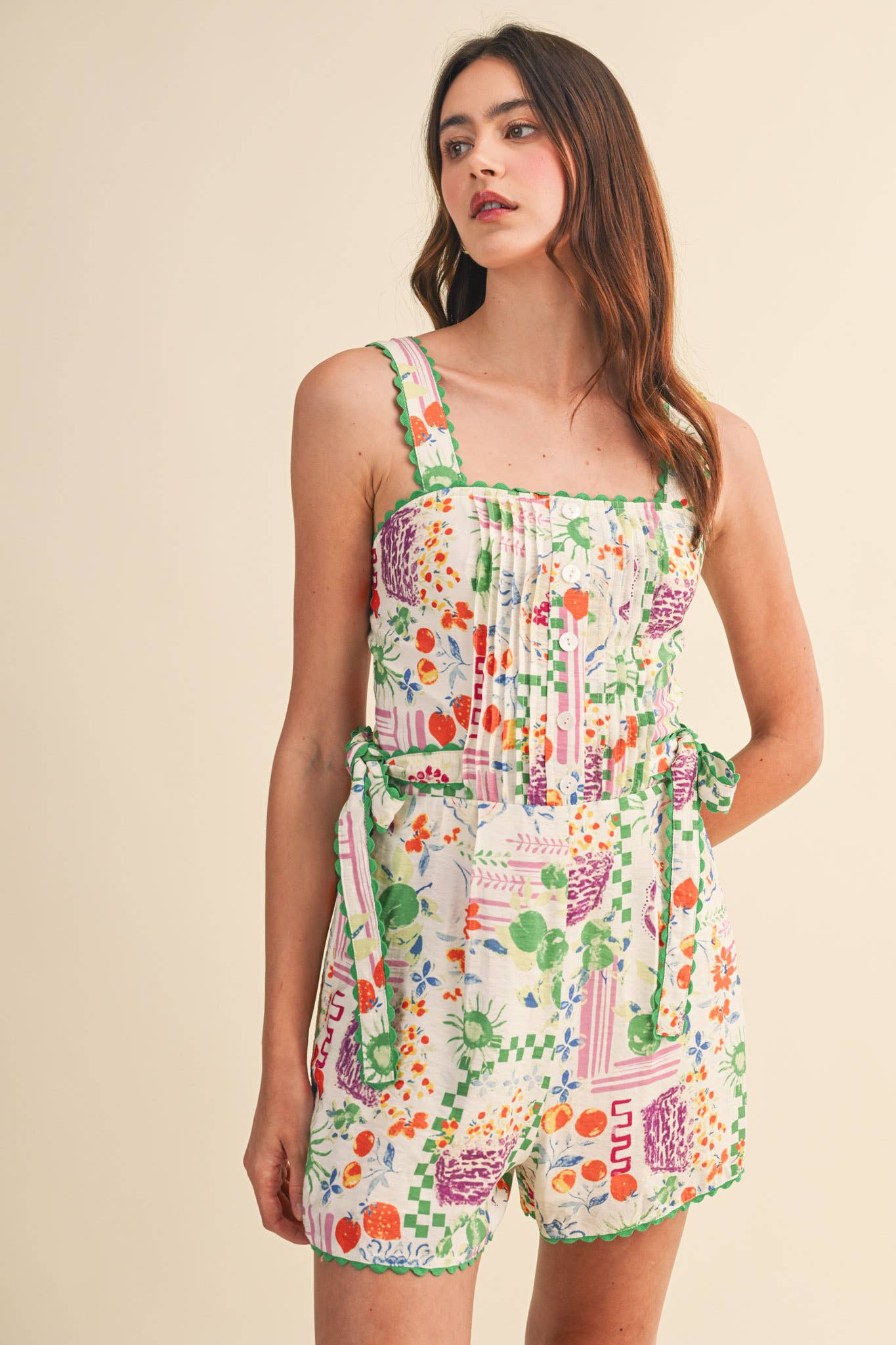 SCALLOP TRIM ROMPER