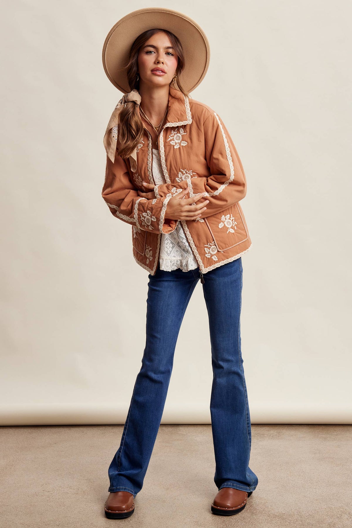 Embroidered Quilted Jacket